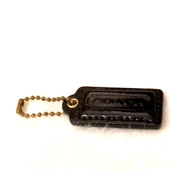 ππ»π VINTAGE Coach Legacy Patton Leather Keychain Bag Charm Black Fob π·ππππ - Picture 2 of 5